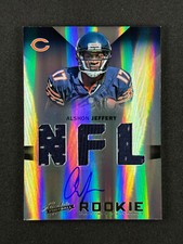 2012 Absolute Rookie Premiere Materials On-Card Auto #202 Alshon Jeffery RC /299. rookie card picture
