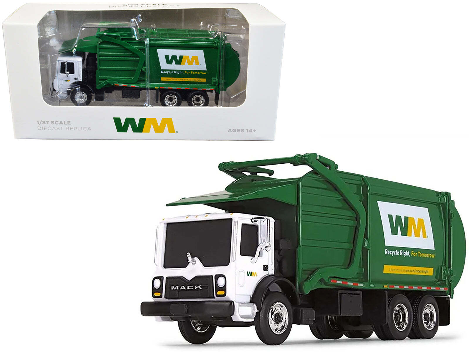 Mack TerraPro Refuse Garbage Truck with Front Loader 1/87 (HO) Diecast Model
