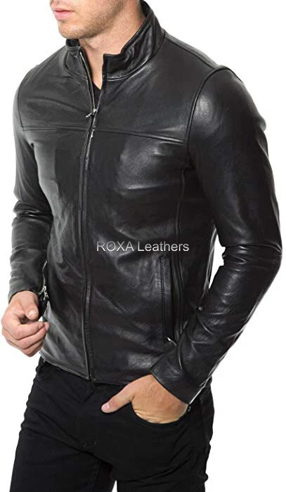 Leather jacket for mens party clearance wear