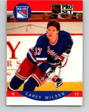 1990-91 Pro Set #210 Carey Wilson NM Near Mint NY Rangers