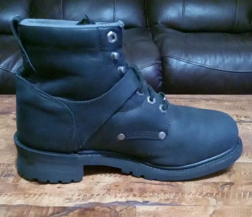 Harley Davidson Boots 91026 Black Buckle Mens Size 8 1/2 (8.5) US - Picture 8 of 12