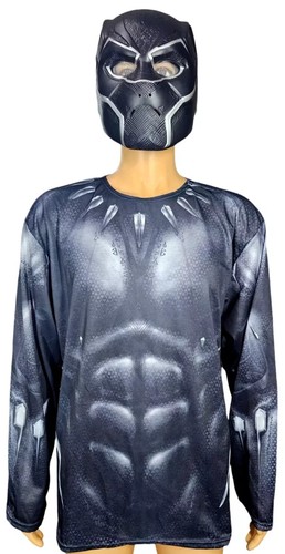 Marvel BLACK PANTHER Bürgerkrieg Halloween Kostüm Shirt mit Maske Erwachsene Large Neu