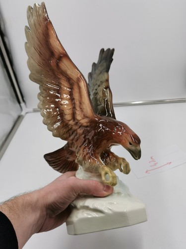 Alte antike Porzellan Figur Adler Eagle groß 42cm massiv Handarbeit - Bild 8 von 12