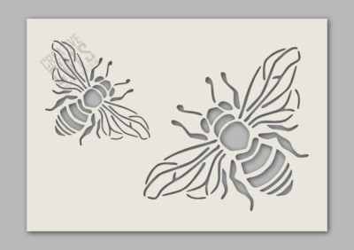 Bienenschablone --- Wisch sauber --- Shabby Chic --- Premium Mylar
