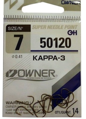 Owner Haken KAPPA-3 versch. Gr. Angelhaken Hacken 50120