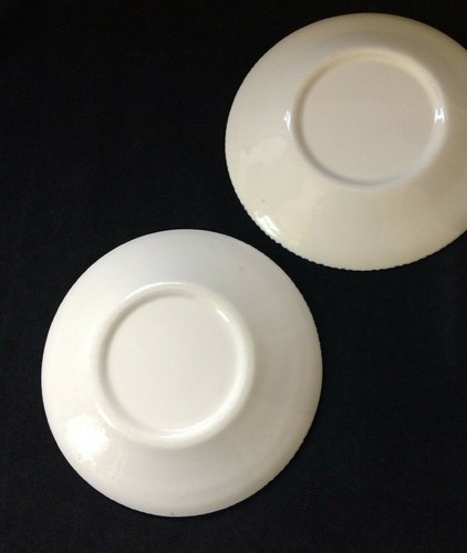 2 Currier & Ives Royal China 6-3/8” Saucers Imperial Blue - Steamboat Print EUC - Picture 2 of 4