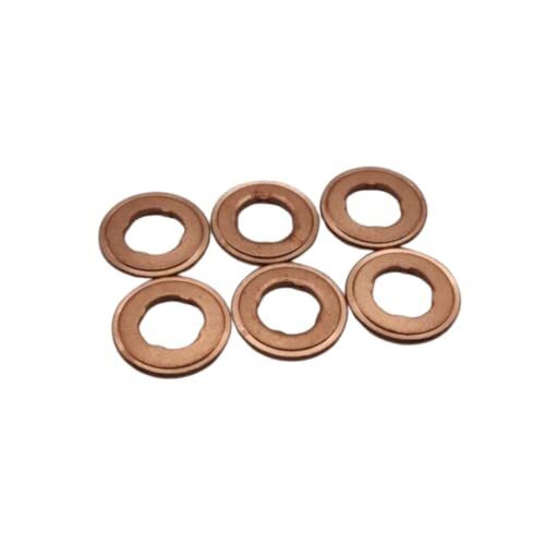 6pcs For BMW 3.0 D N57D30 Injector Seals Copper Washers for M57 / N57 Engines - Picture 1 of 3