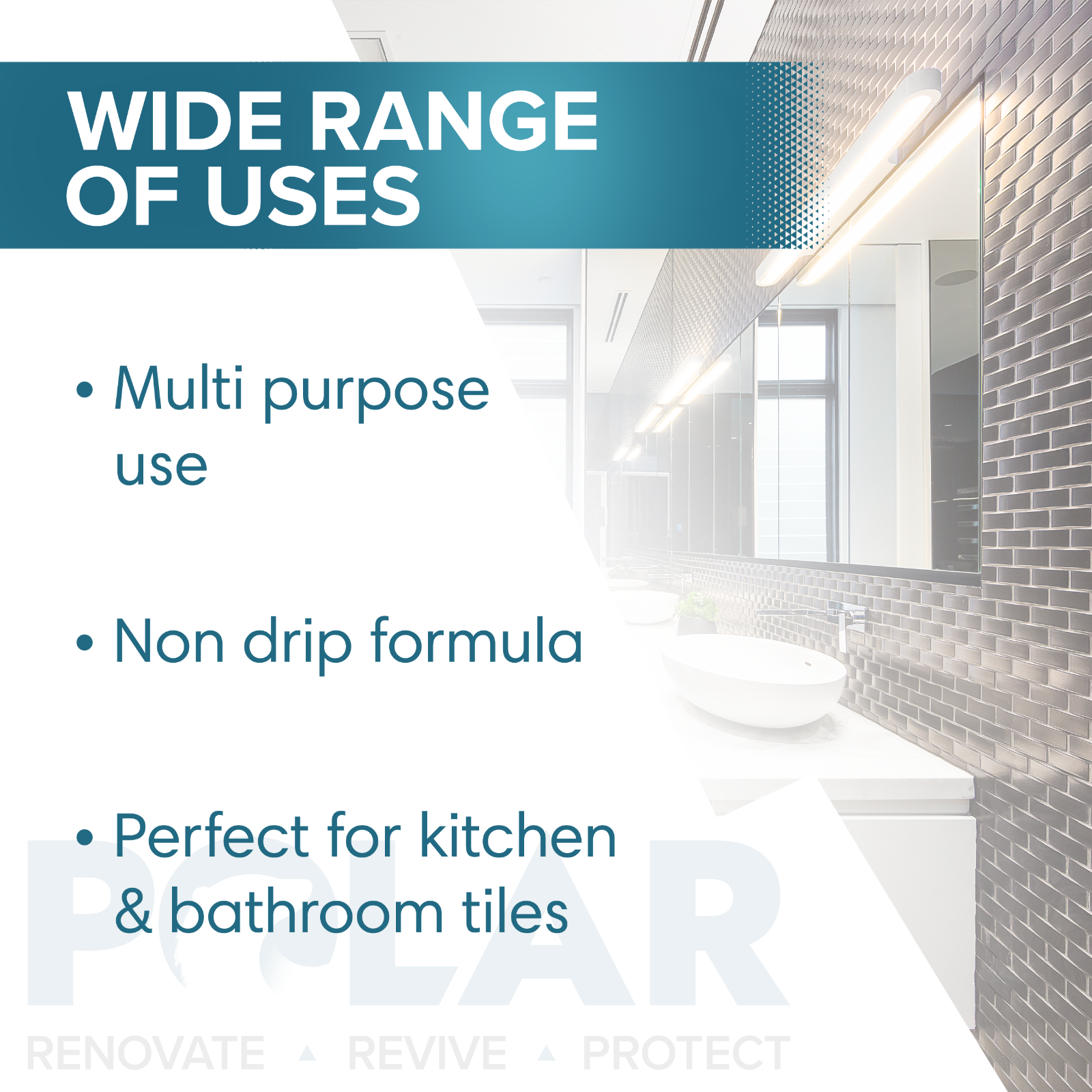 Polar Ceramic & Tile Spray Paint Ideal for Bathrooms & Kitchens