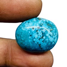 28 Cts Natural Turquoise 22x18mm Oval Blue Cabochon Loose Untreated Gemstone