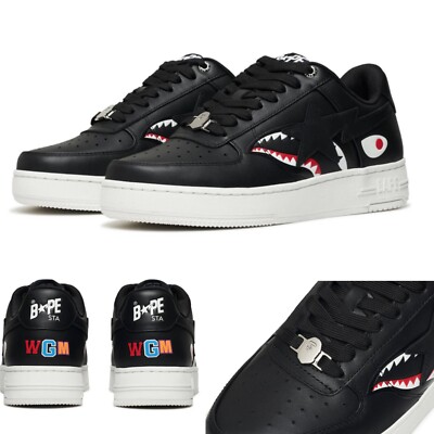 BAPE STA SHARK BLACK A BATHING APE #1K80-191-307 Mens