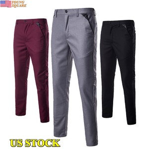 Pantalones De Vestir Para Hombre Casual Frontal Skinny Jeans De