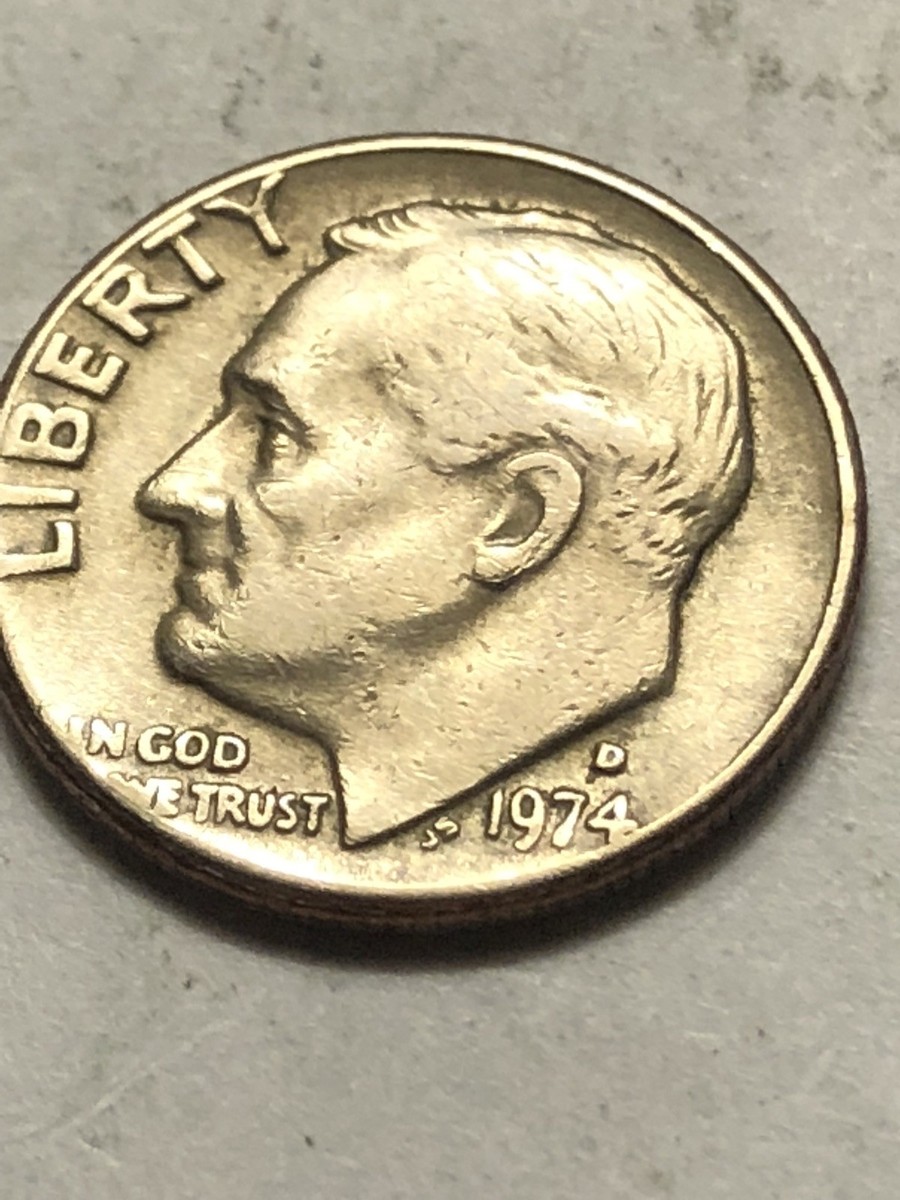 1974 D Uncentered Strike Observe Dime Error DDO Error Fee Shipping