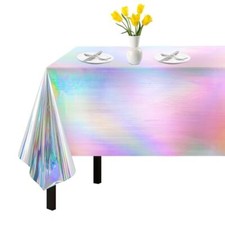 Pack Iridescent Tablecloth, 54" x08" Birthday Party Table Cloths 1 Laser Color