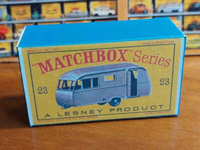      Matchbox Nr. 23 Bluebird Caravan Box Matt 280g guter Druck&Verarbeitung 