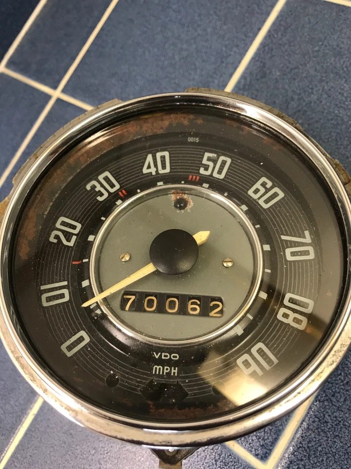 Velocímetro vintage VW BUG 1963 VDO original alemán usado escarabajo Volkswagen Foto 2 de 4