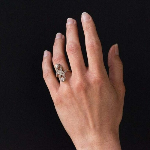 1900's Antique Ring 925 Sterling Silver Women's Ring,Fashion Link Ring RSG188 - Picture 3 of 7