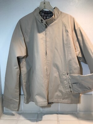 Tommy Hilfiger Reversible Jacket Men's Size XL Plaid Khaki Preppy Coat 