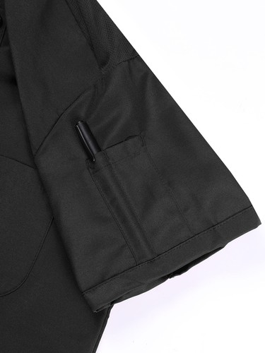 Men Classic Chef Coat Lightweight Short Sleeve Chef Jacket Cooking Uniform Shirt - Picture 13 of 32