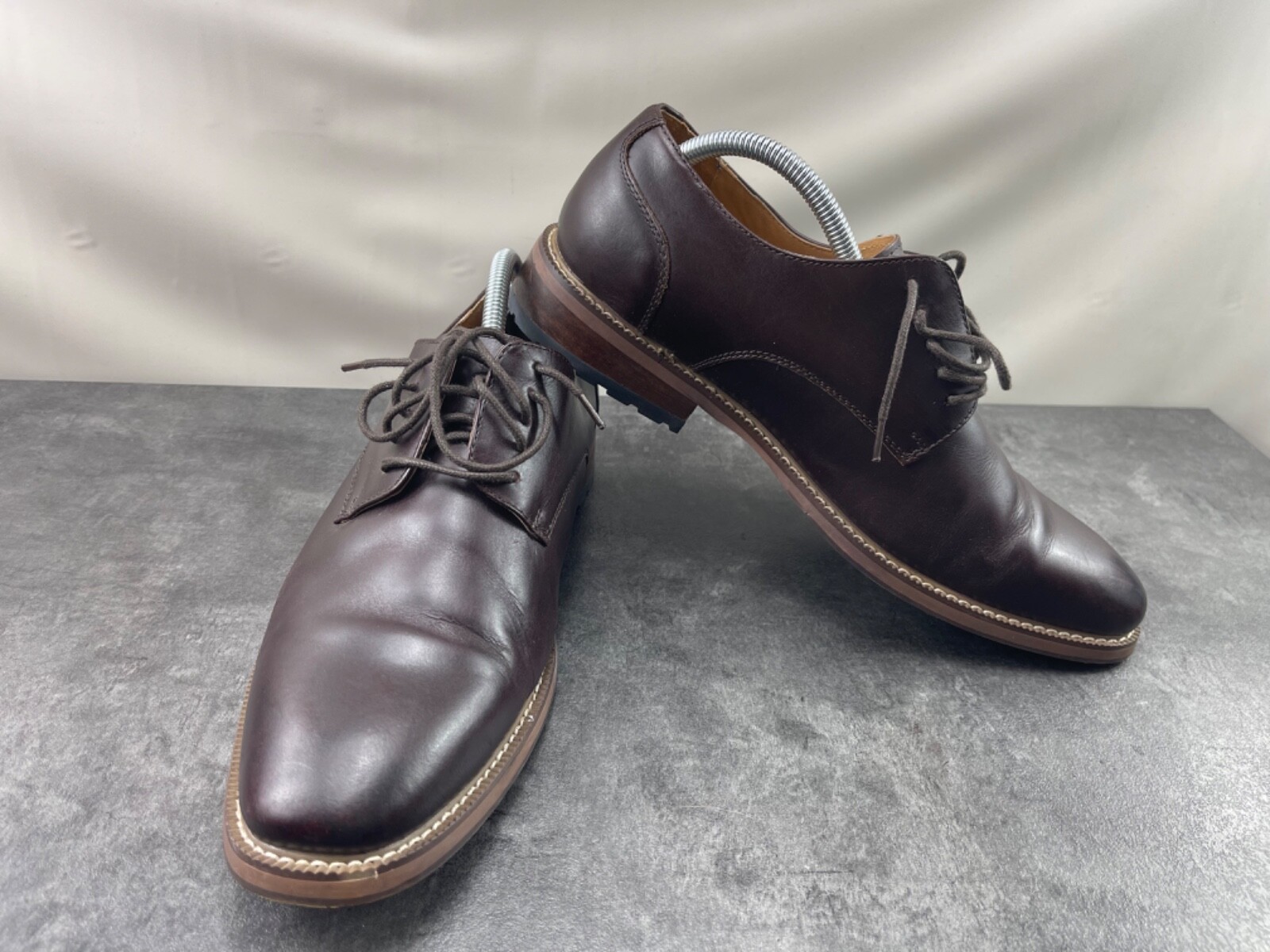SAOLA Joseph Abboud Oxford Uomo 10D Thorton Derby Scarpe Marrone Borgogna Rosso Pelle