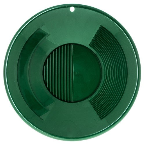 ASR Outdoor 10 Zoll Goldpfanne mit dreifachen Riffeln für Goldsuche, grün - Bild 1 von 10
