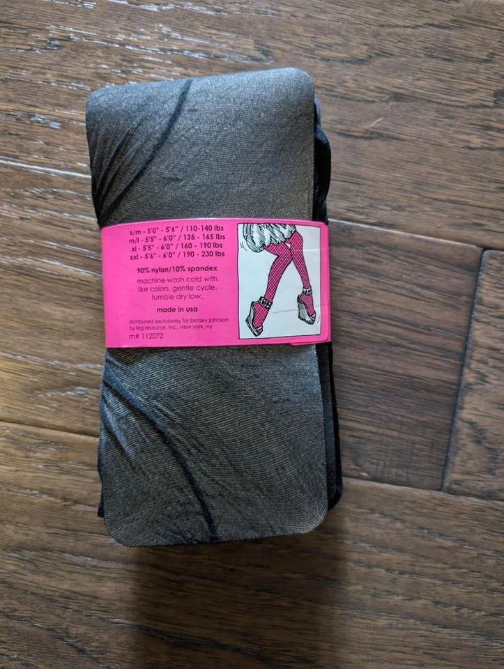 Paquete de 2 pares de mallas opacas lisas Betsey Johnson para mujer, negras, M/L Foto 2 de 2