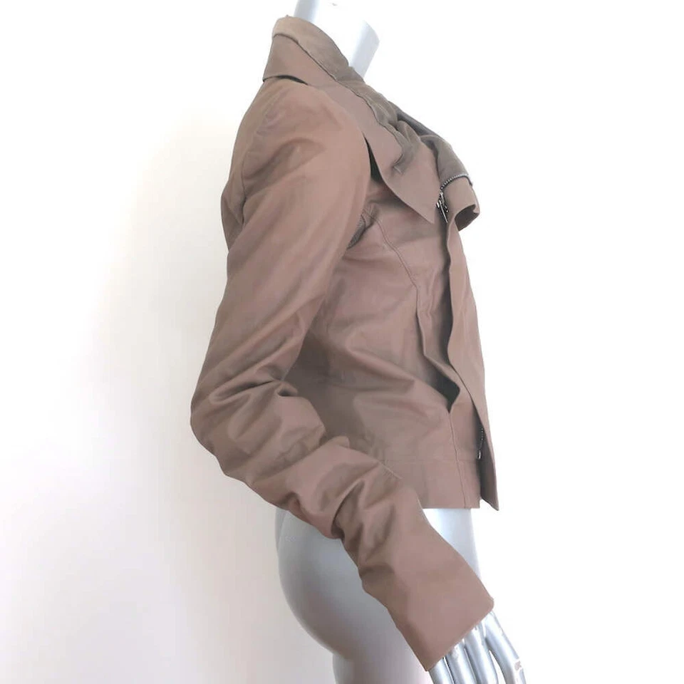 Rick Owens Classic Leather Biker Jacket DNA Dust Size 44 NEW - Image 4 of 4