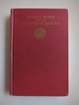 English Poets Of The Eighteenth Century Edited by Ernest Bernbaum 1918 HC Modern