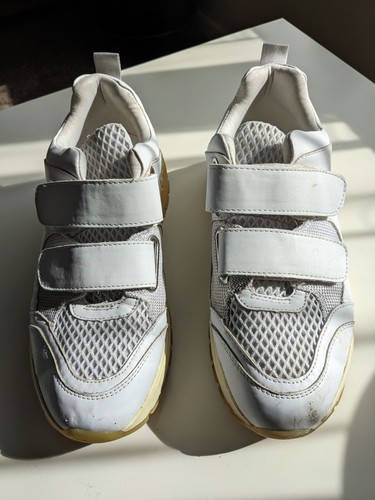 Schuh Chunky White Trainers Top Hook/Loop Fasteners Size 6 Used Condition - Picture 4 of 8