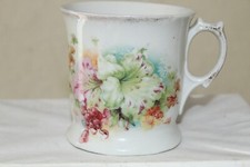 Vintage PORCELAIN ANTIQUE Floral SHAVING MUG ...