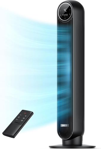 Tower Fan for Bedroom, 25Ft/S Velocity 28Db Quiet Floor Fan, 90° Oscillating Fan