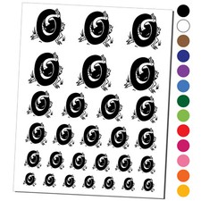Animal Alphabet Letter O for Ostrich Temporary Tattoo Water Resistant Set