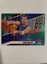 2019-20 Panini Mosaic- Luka Doncic #10 Give And Go Green Prizm