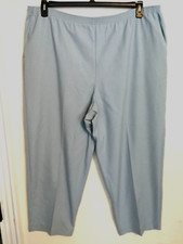 Alfred Dunner Womens Pants 22W Plus Blue Dress Pockets Pull On Elastic Waist