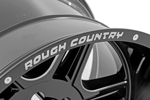 Rough Country 92 Series Wheel Machined One-Piece Gloss Black 20x9 6x5.5 +0mm - Picture 3 of 5