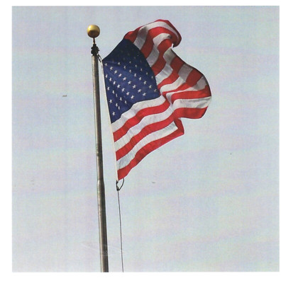 USA - Amerika Flagge - Amerikanische Grußkarte. Eine 3D Rose (USA) Karte