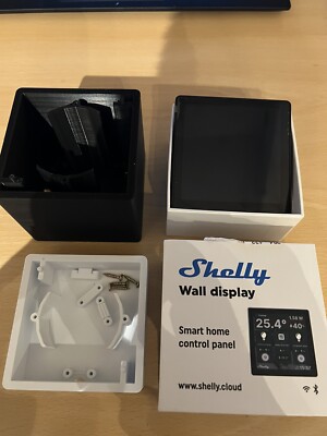 Shelly Wall Display WLAN ovp plus 2x 3D Gehäuse, schwarz neuwertig.