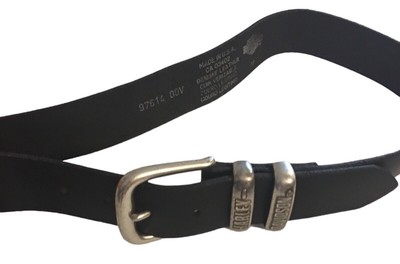 HARLEY DAVIDSON Black Leather Belt 30 display picture 3