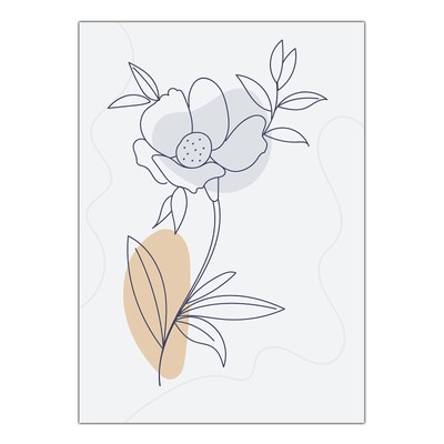 Canvas Canvas Canvas Picture Poster - Minimal Illustration Abstract Leaves A007-D009