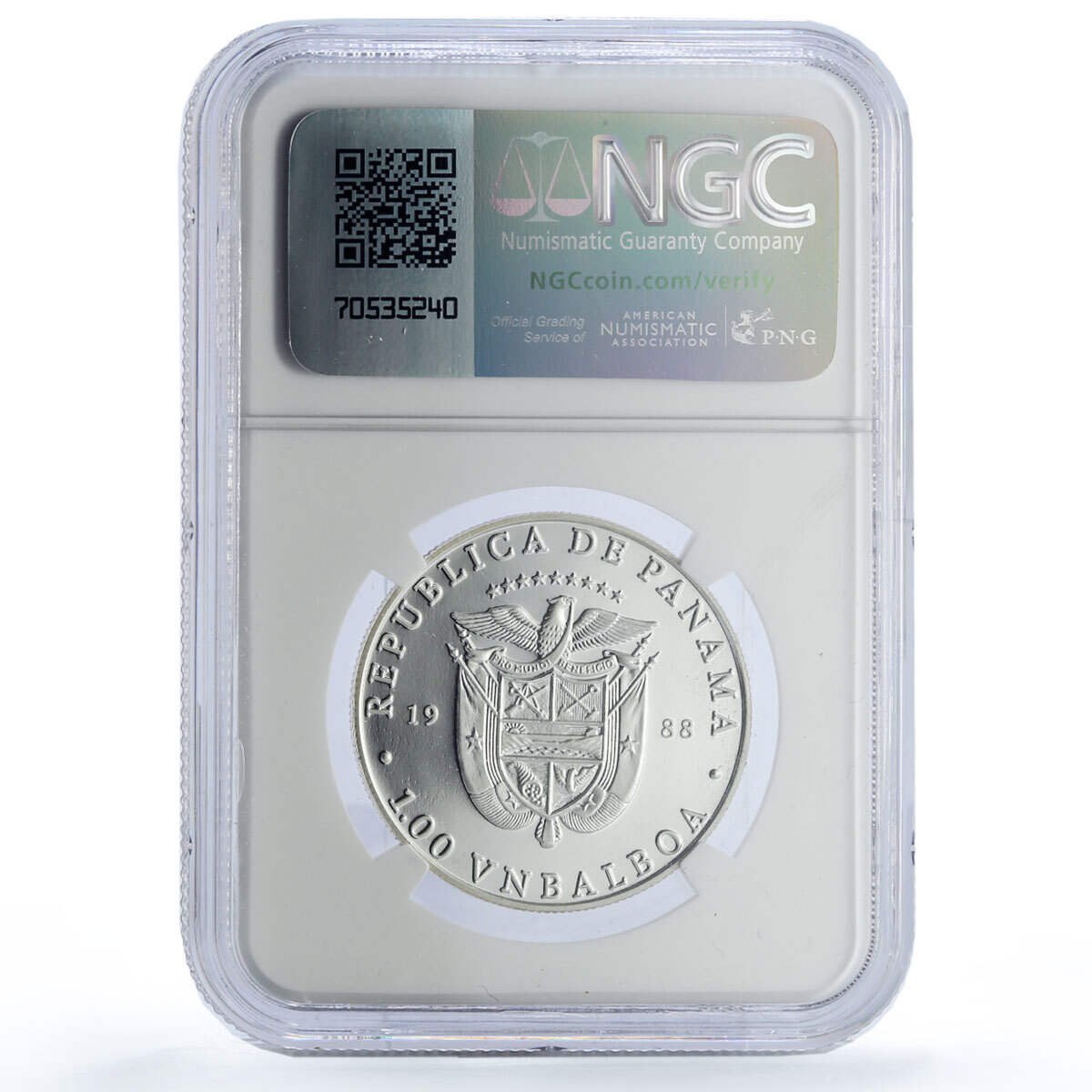 Panama 1 balboa John F Kennedy History Politics PF68 NGC silver