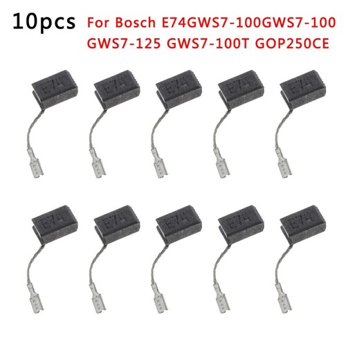 10x Carbon Brushes For Bosch E74/GWS7-100/GWS7-100 GWS7-125 GWS7-100T GOP250CE - Picture 2 of 4