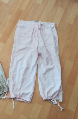 Leichte Sommer Capri Hose in rosa gr. S