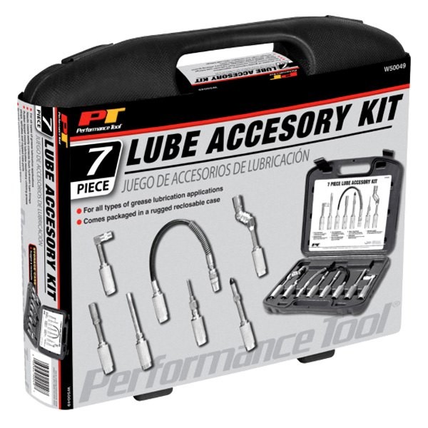 Performance Tool Grease Gun Accessories Set, 7 Pieces