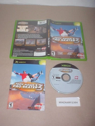 TONY HAWK'S PRO SKATER 3 game complete w/ manual -Original Microsoft XBOX