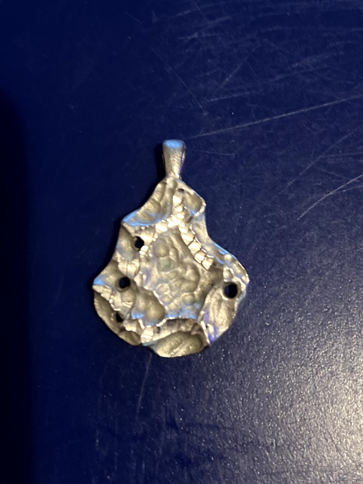 Solid Wrought Sterling Silver Pendant - image 1