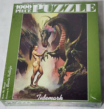 Tidemark 1000 Piece Puzzle Kiss My Hand Boris Vallejo Dragon Jigsaw NWT