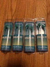 Lot Of 4 Magnavox Snug Fit In-Ear Earphones Headphones Smooth Bass Secure Fit