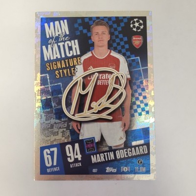 Martin Odegaard Man Of The Match Signature Style Match Attax 23/24 Arsenal FC