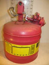 Justrite 2 Gallon Red Type 2 Safety Gas Can  Metal (READ) Gasoline