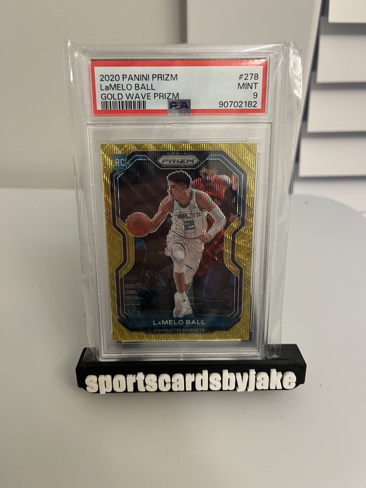 2020 Panini Prizm Lamelo Ball Gold Wave PSA 9