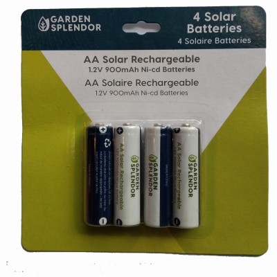 Confezione da 24 - Batterie ricaricabili a luce solare, AA, confezione da 4 pezzi - 830-1905 - Foto 1 di 1